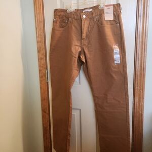 Levis Middy Straight 31w X 30L Sweet Honey Brown NWT!